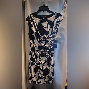American Living Black and Cream Floral Dress